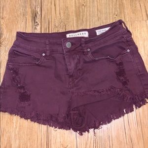 Bullhead denim burgundy shorts